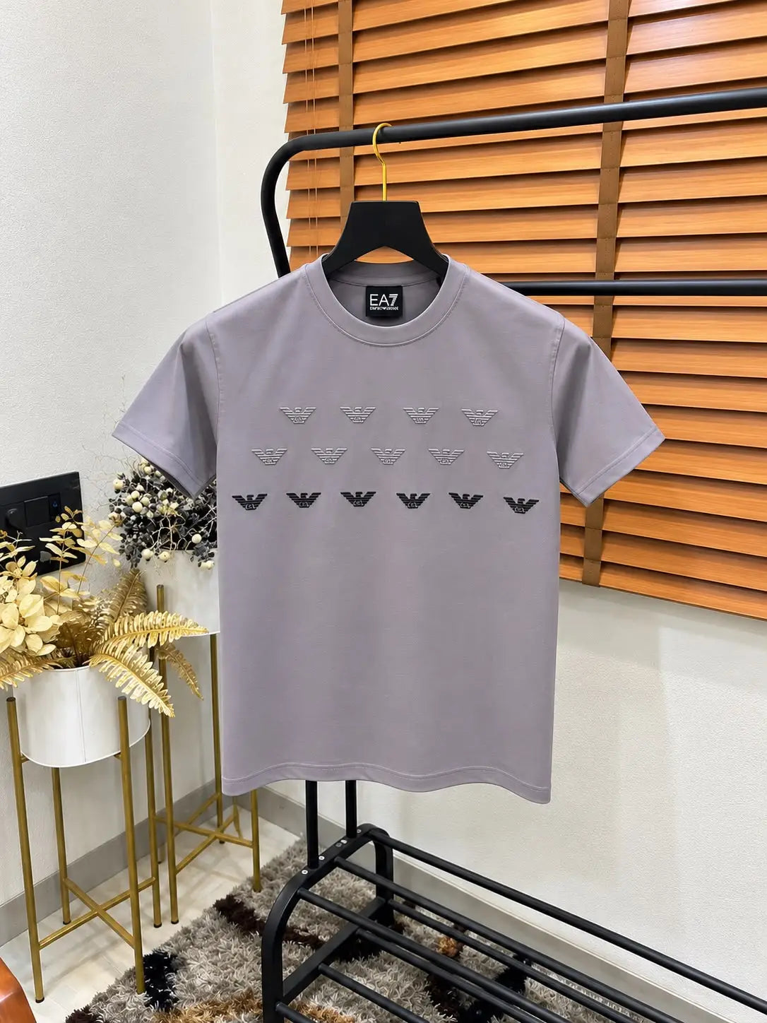 Emporio Arman_i Logo Embroidered Premium Round Neck T-shirt