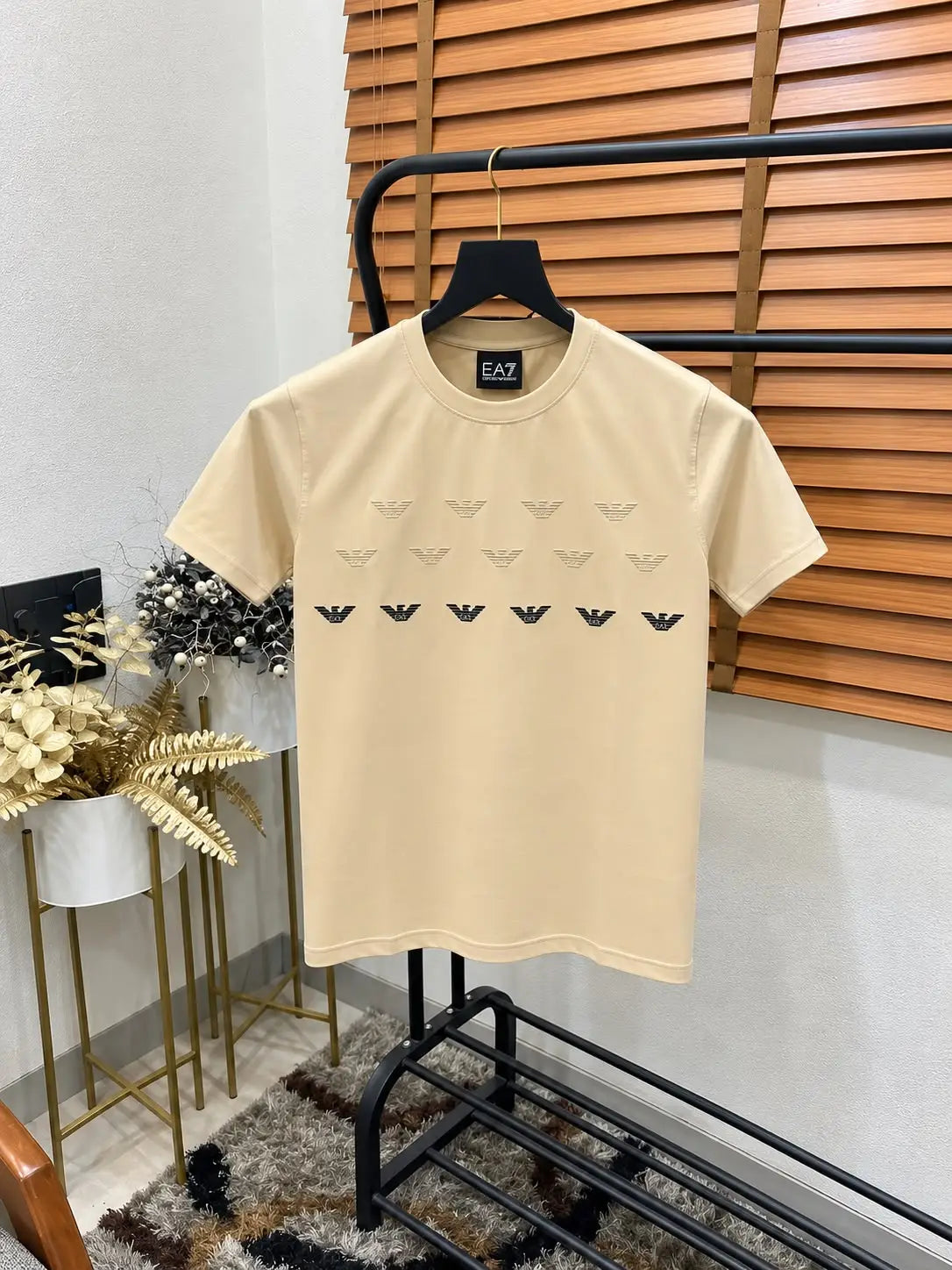 Emporio Arman_i Logo Embroidered Premium Round Neck T-shirt