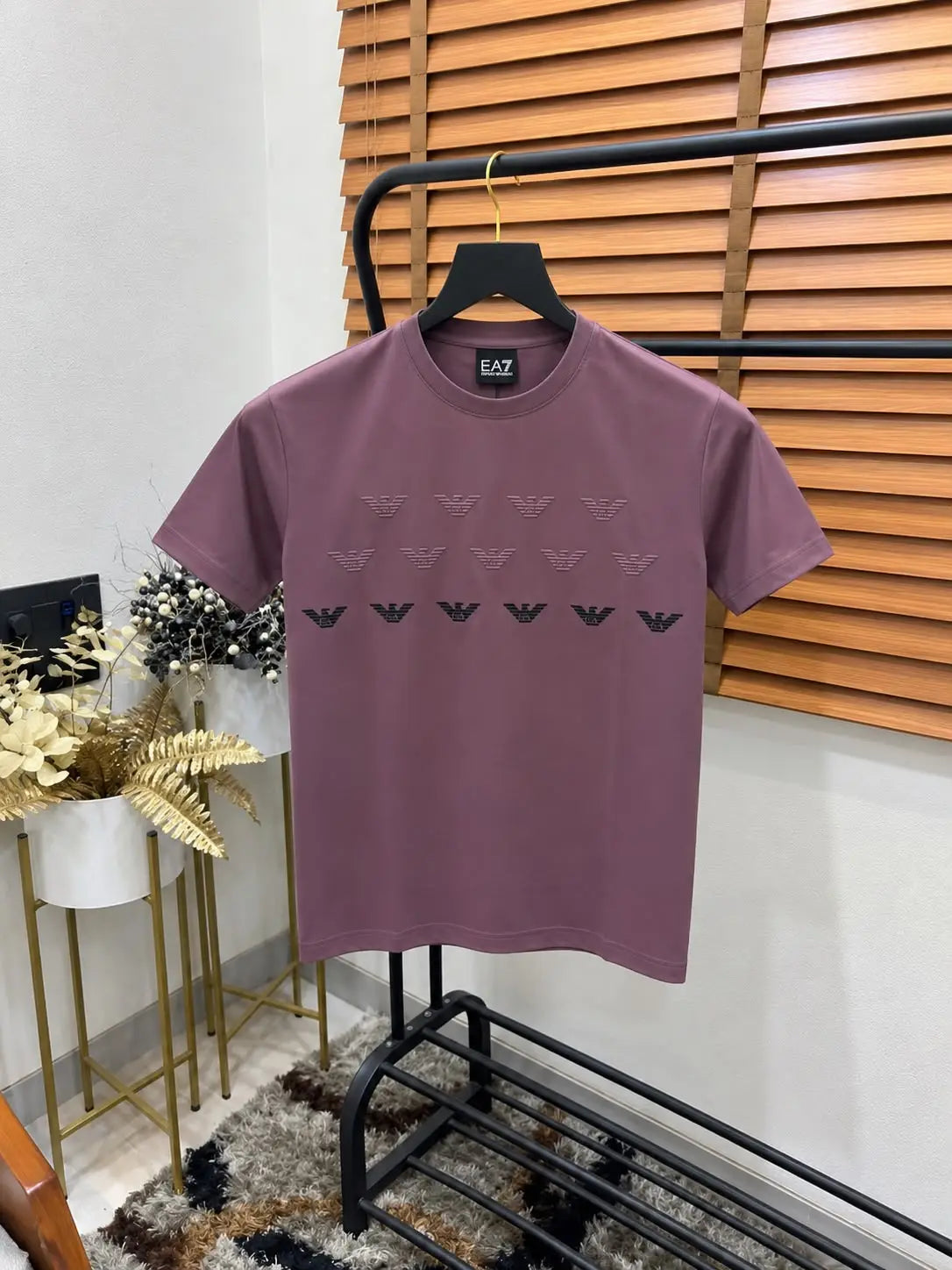 Emporio Arman_i Logo Embroidered Premium Round Neck T-shirt