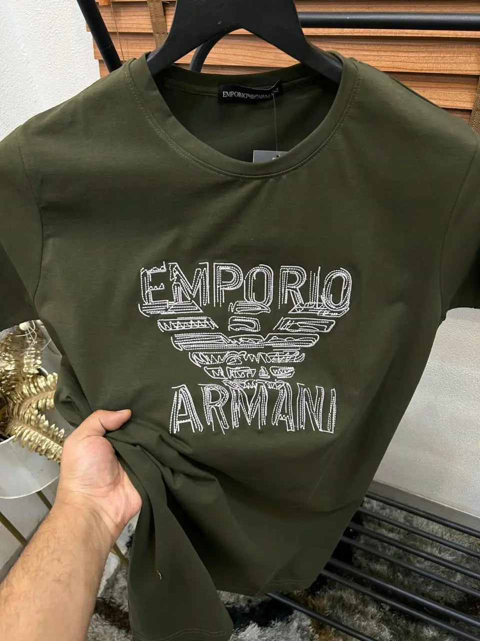 Emporio Arman_i Embroidered Premium Round Neck T-shirt