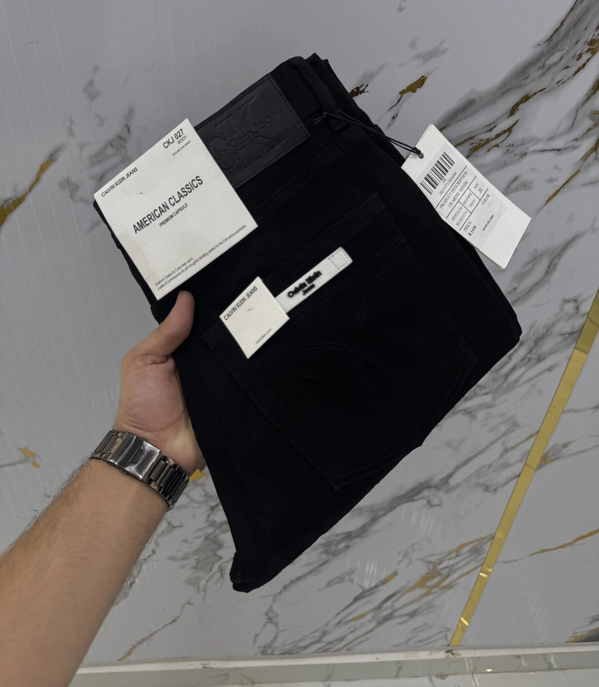 Calvin Klei n Jet Black Imported Denim