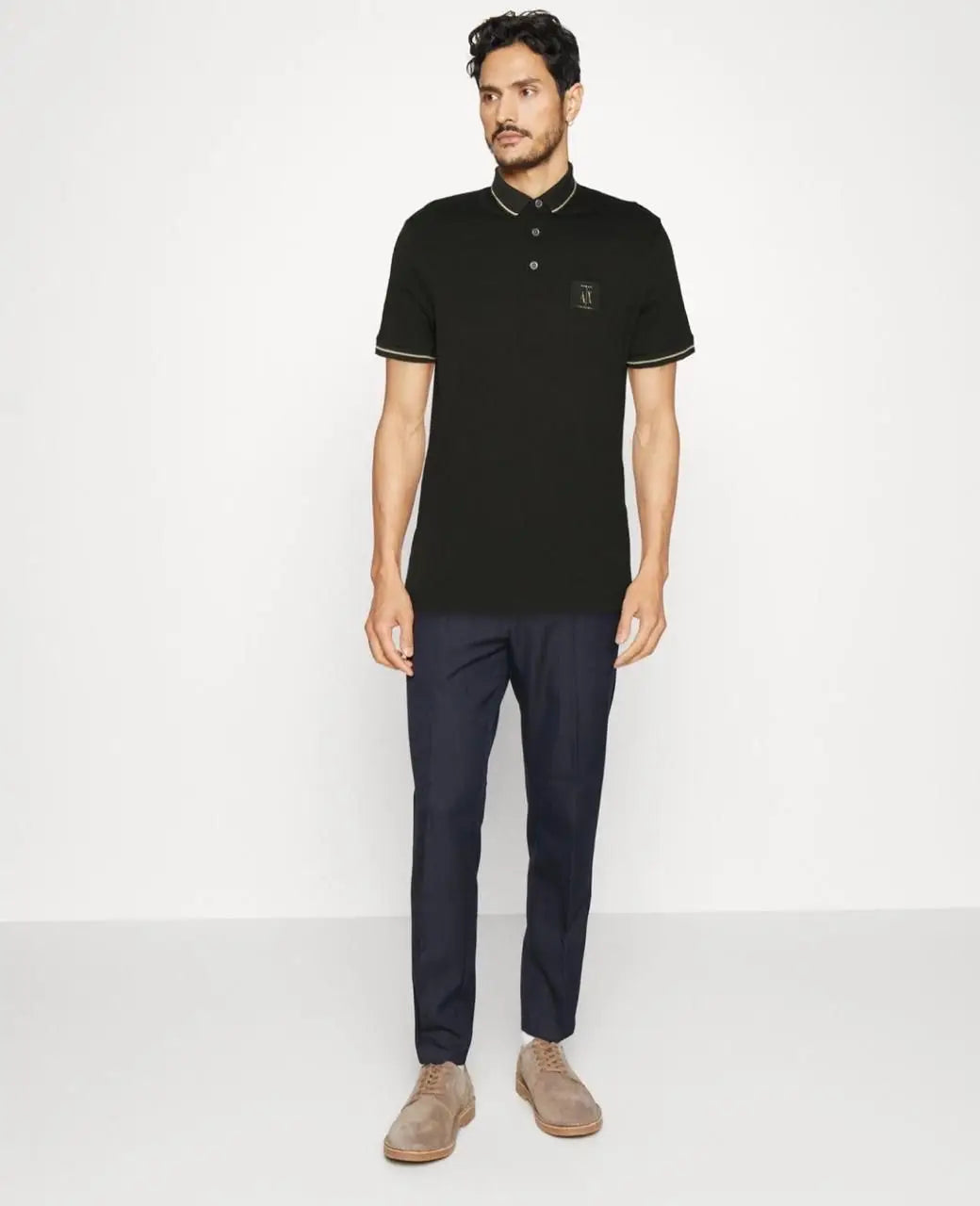 Arman i Exchange Black Logo Work Premium Polo T-shirt