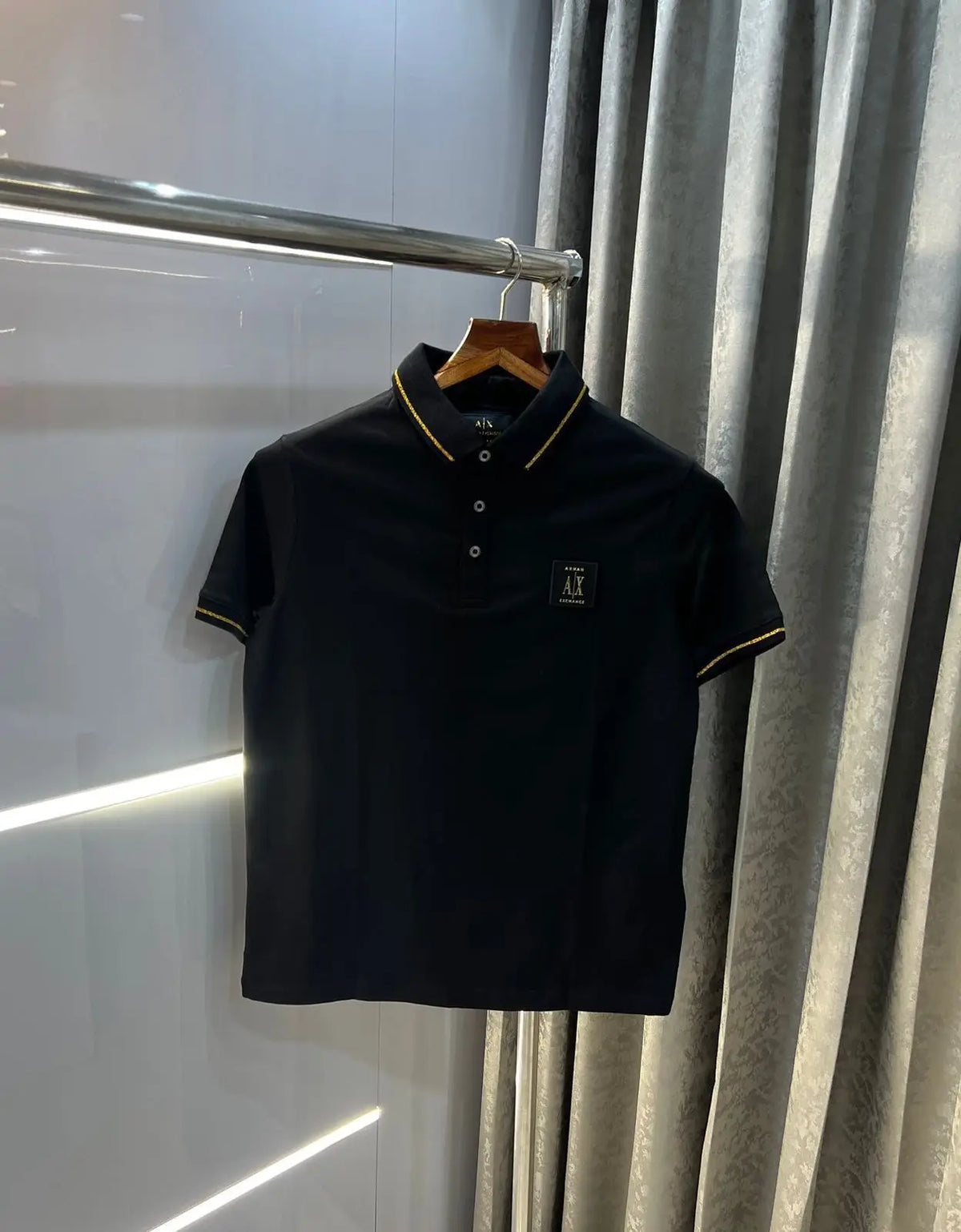 Arman i Exchange Black Logo Work Premium Polo T-shirt