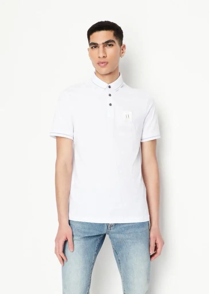 Arman i Exchange White Logo Work Premium Polo T-shirt