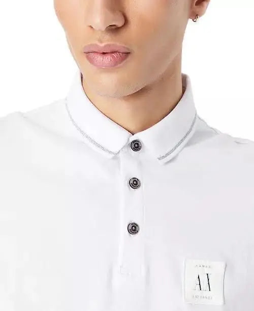Arman i Exchange White Logo Work Premium Polo T-shirt