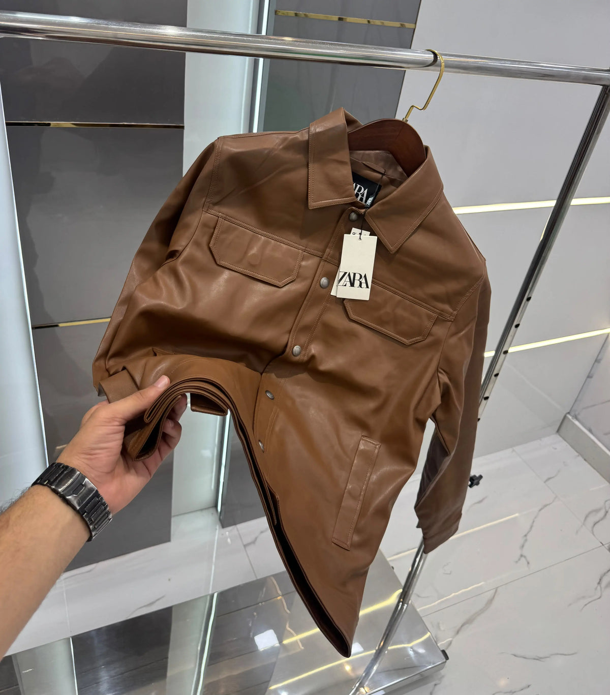 Zar a Tan Premium  Leather Jacket