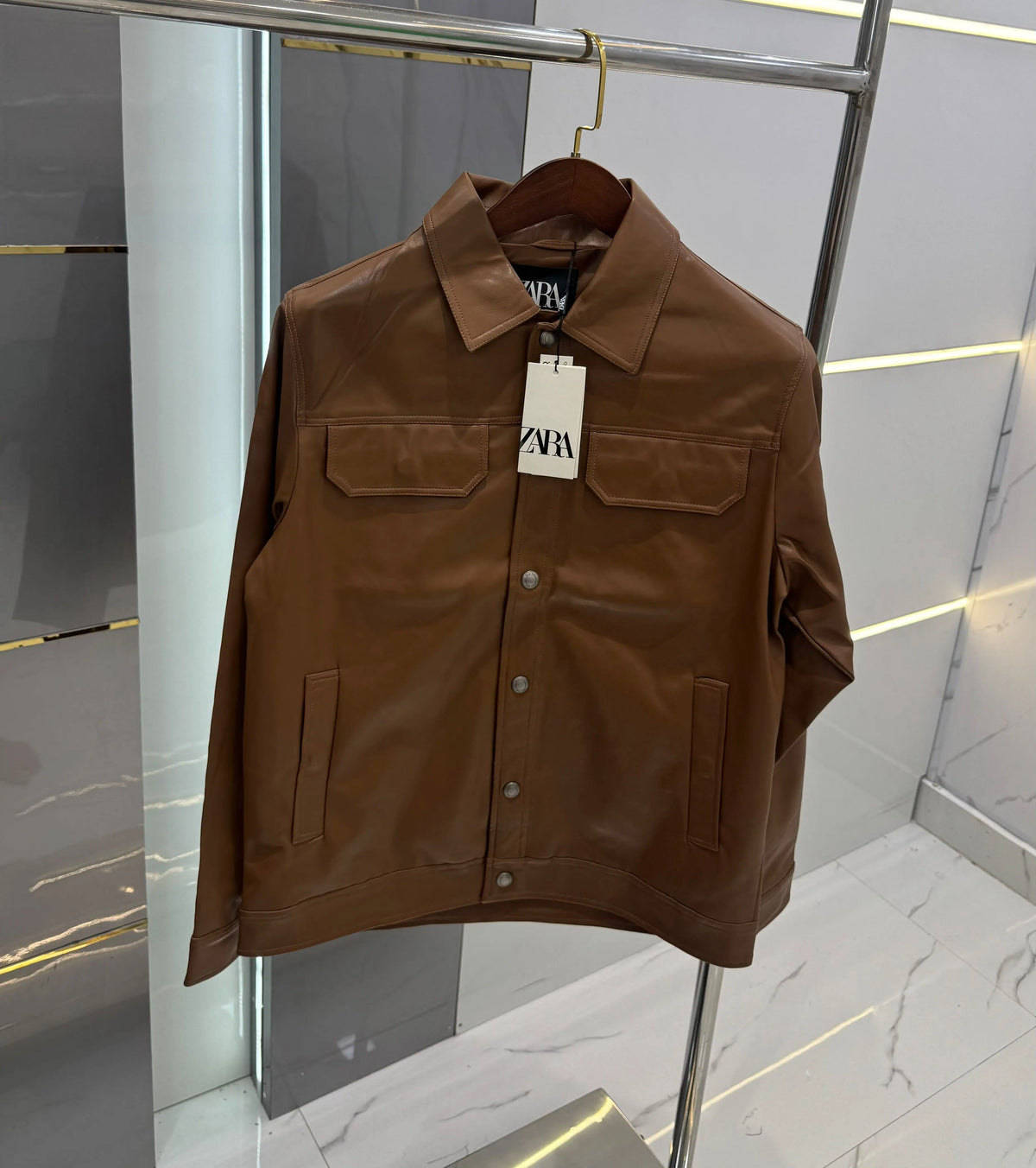 Zar a Tan Premium  Leather Jacket