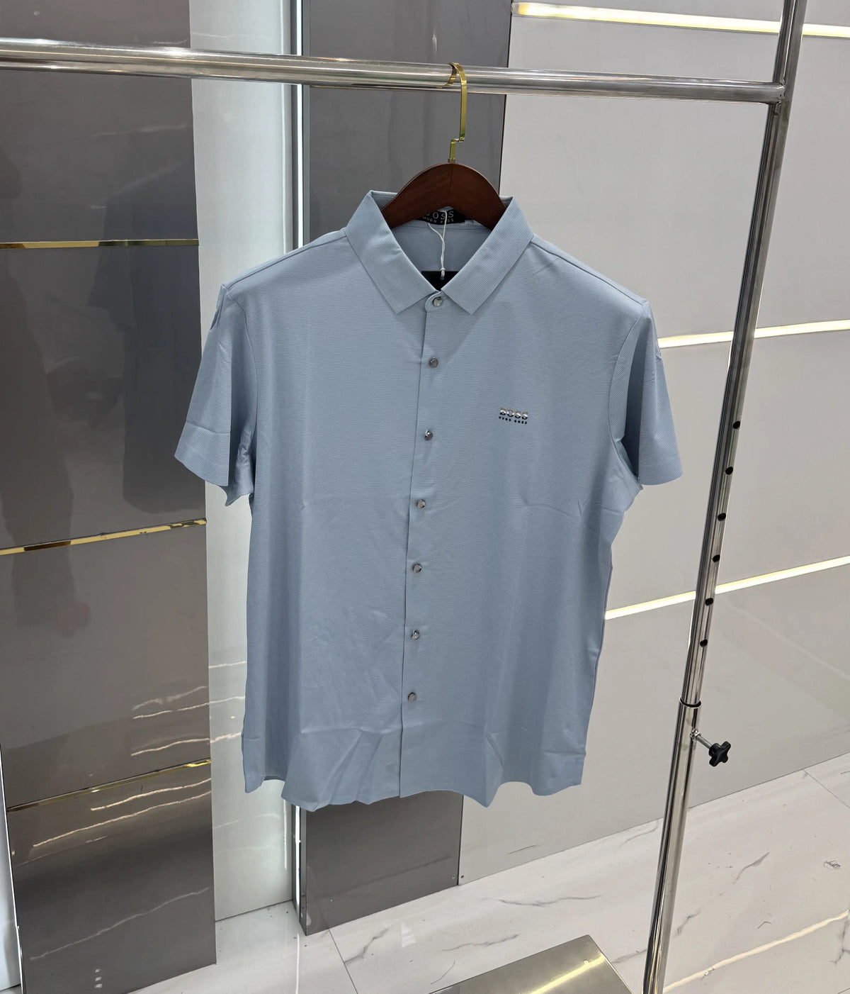 Hugo Bos s Sky Blue Imported Luxury Polo T-Shirt