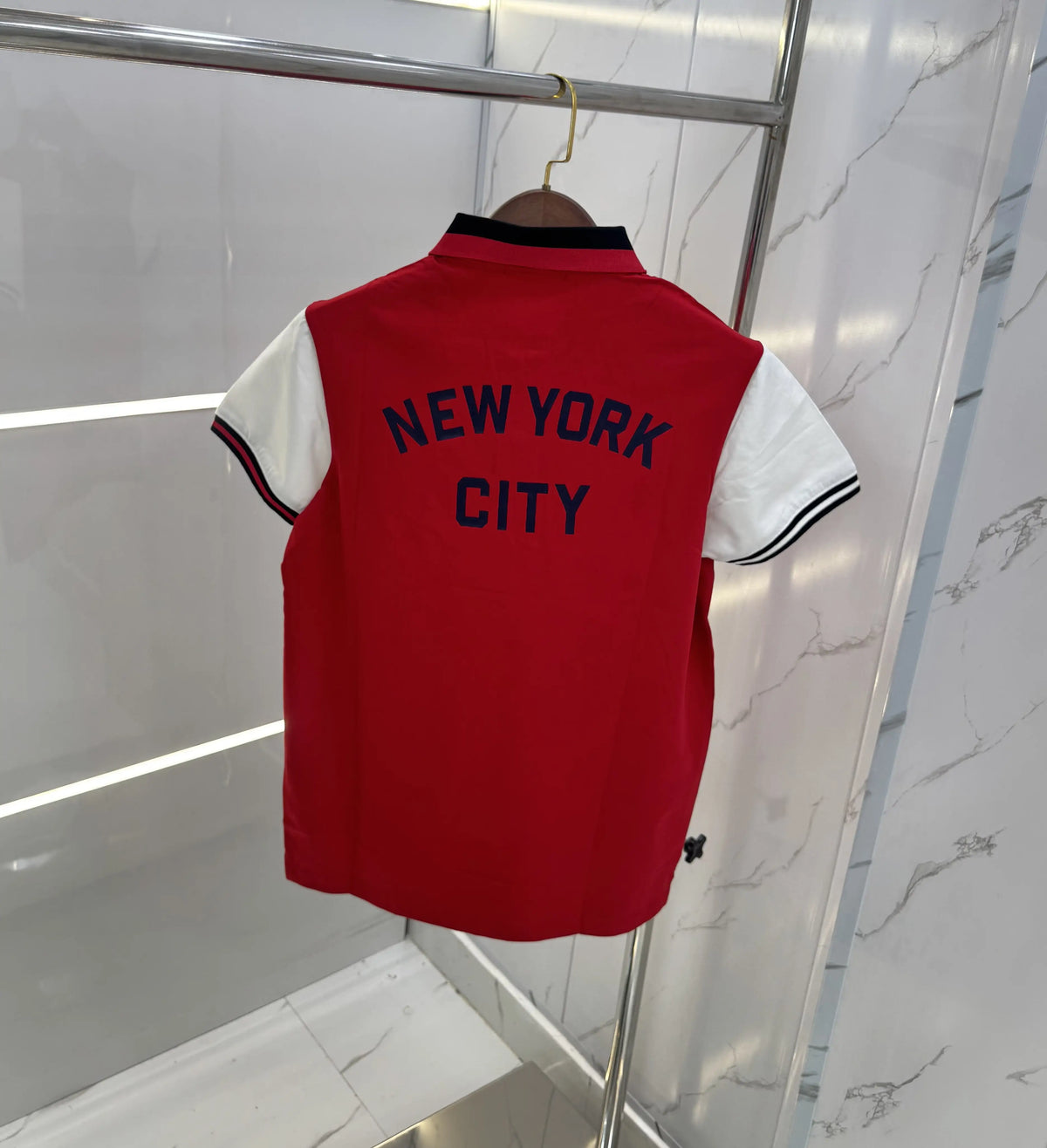 Tommy Hilfige r Red Logo Work  Premium Polo T-Shirt