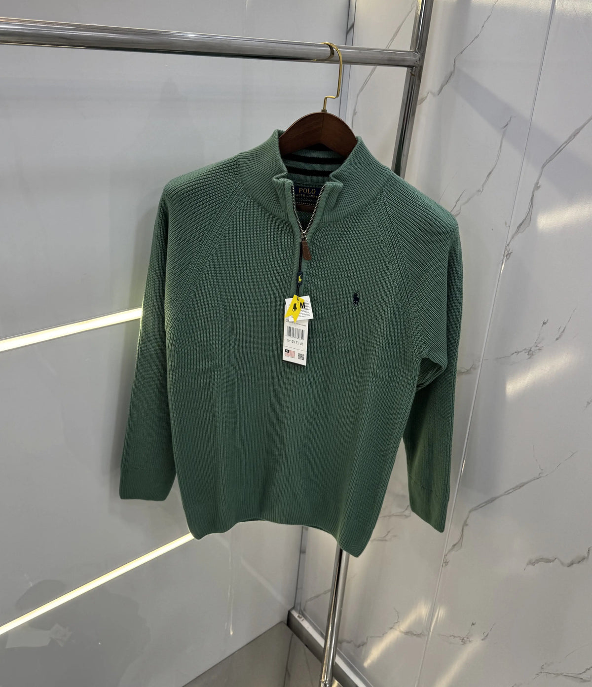Ralp h  Lauren Green Imported Knitted Pull Over