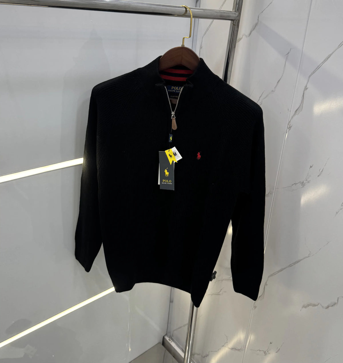 Ralp h  Lauren Black Imported Knitted Pull Over