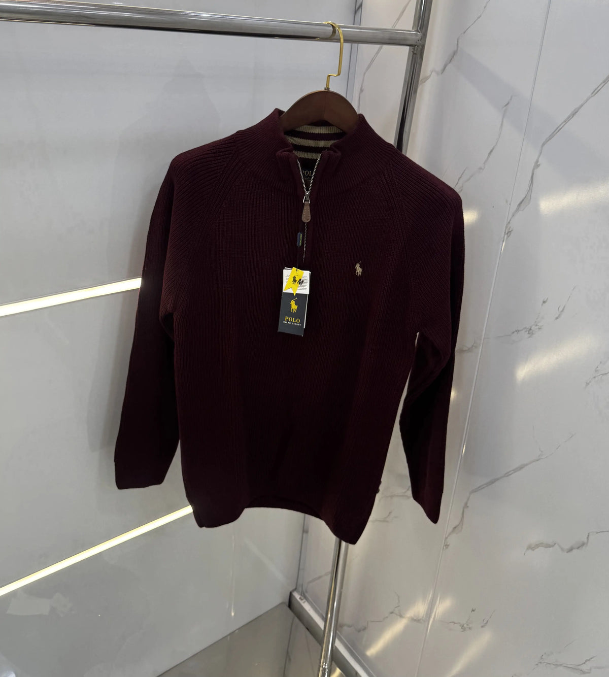 Ralp h  Lauren Wine Imported Knitted Pull Over