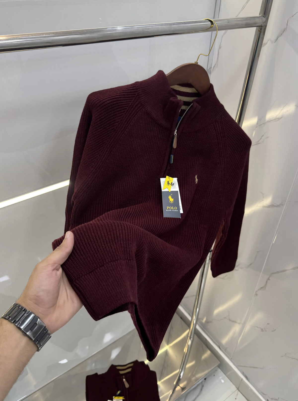 Ralp h  Lauren Wine Imported Knitted Pull Over