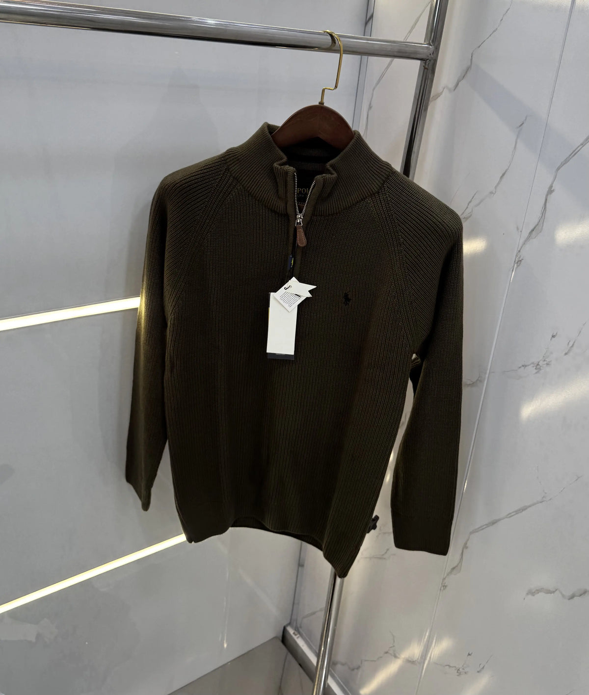 Ralp h  Lauren Brown Imported Knitted Pull Over