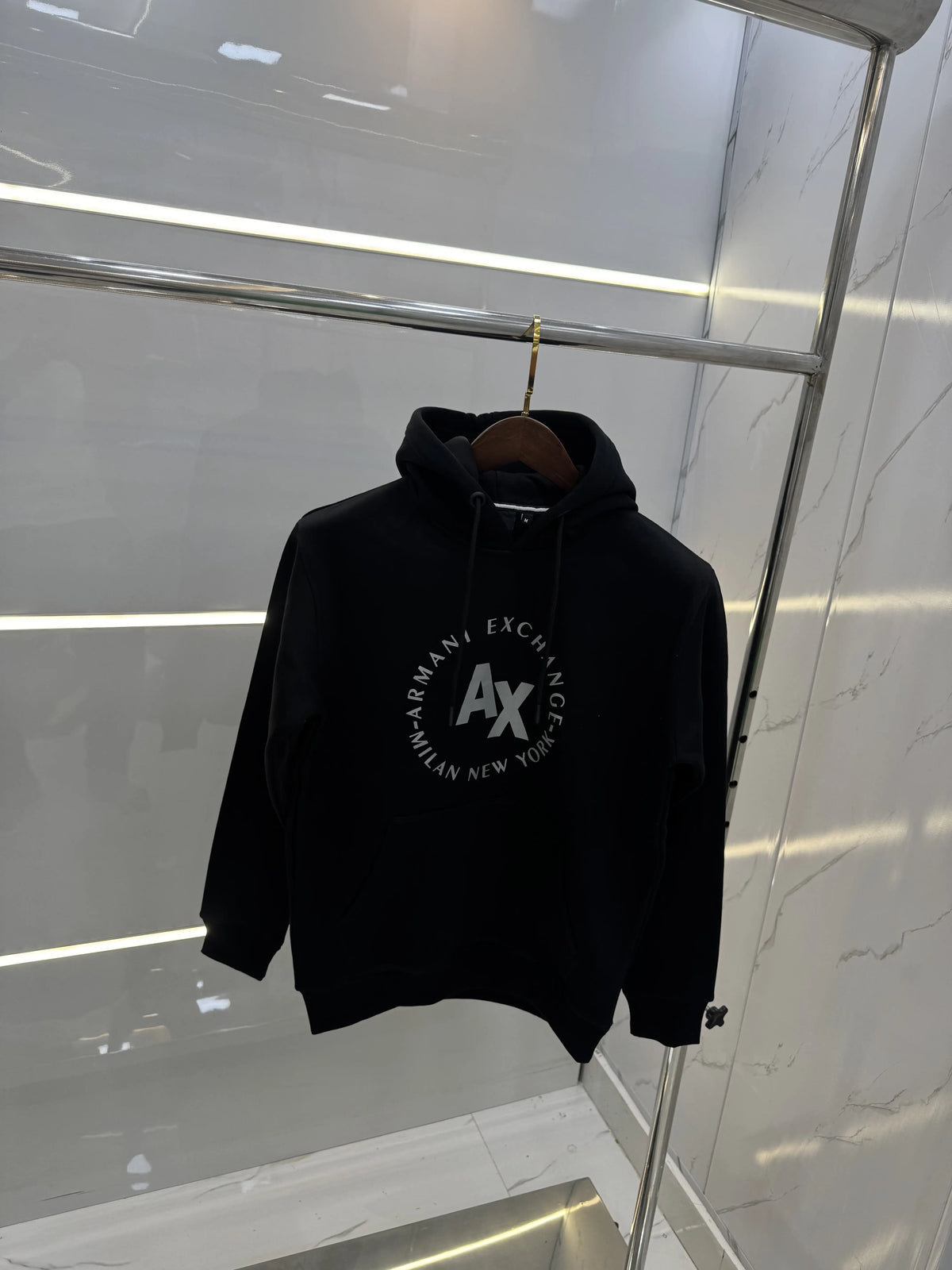 Arman i Exchange Black Logo Work Imported Hoodie