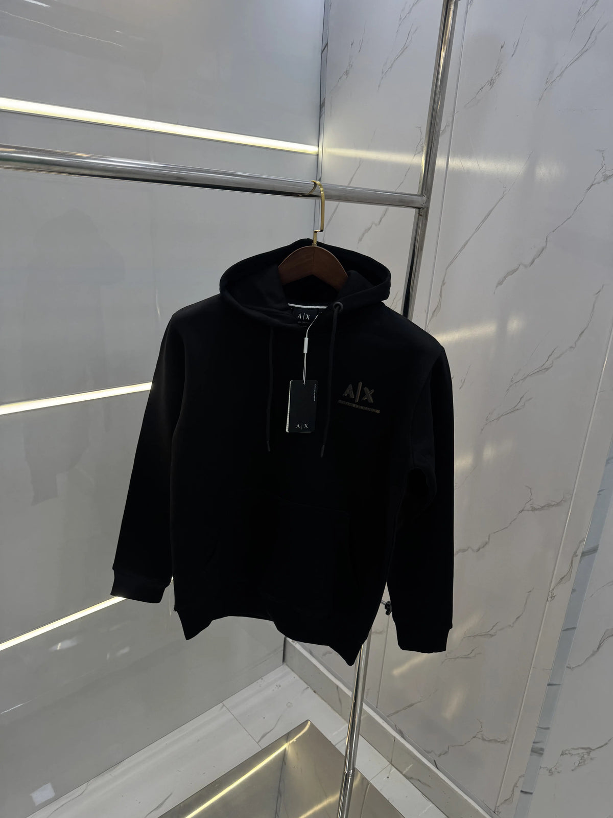Arman i Exchange Black Logo Work Imported Hoodie