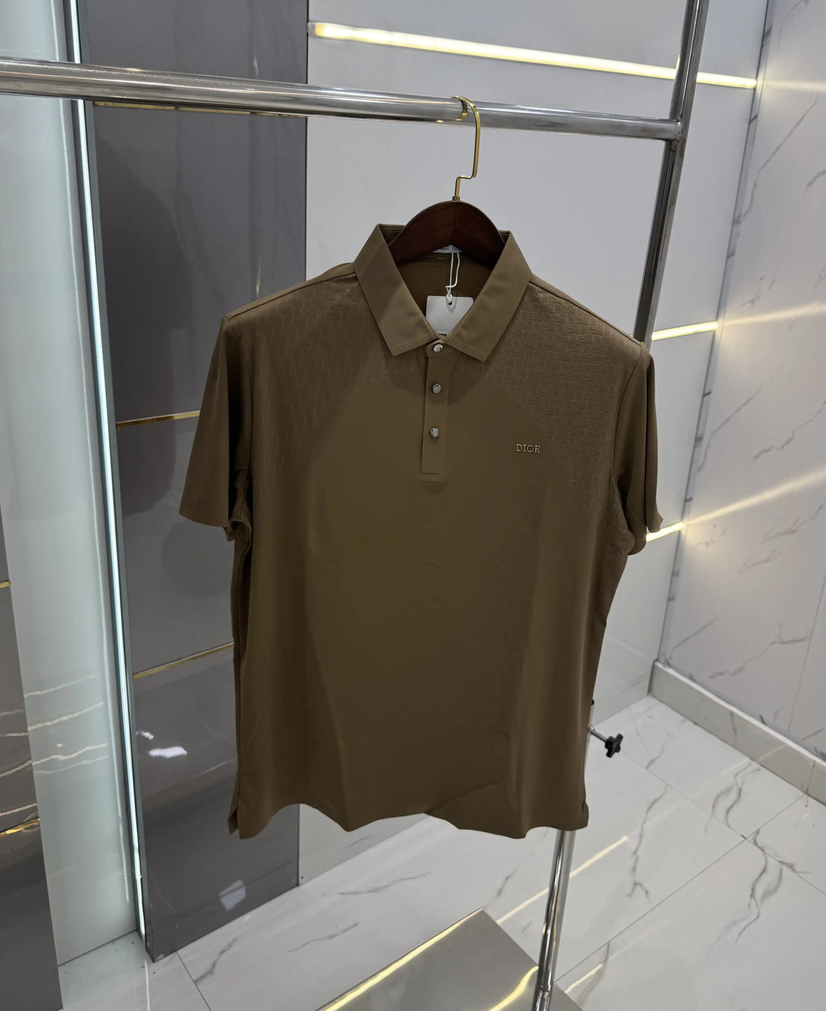 Christian Dio r Brown Luxury Polo T-shirt