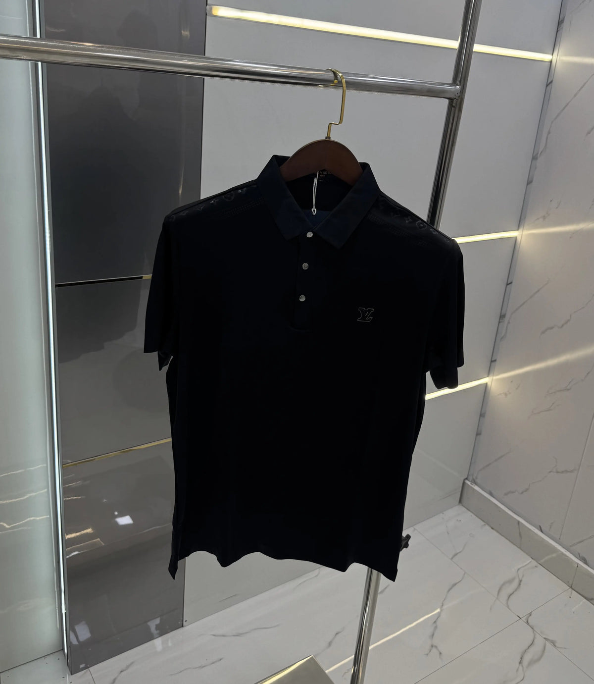 Louis  Vuitto n Black Luxury Polo T-shirt