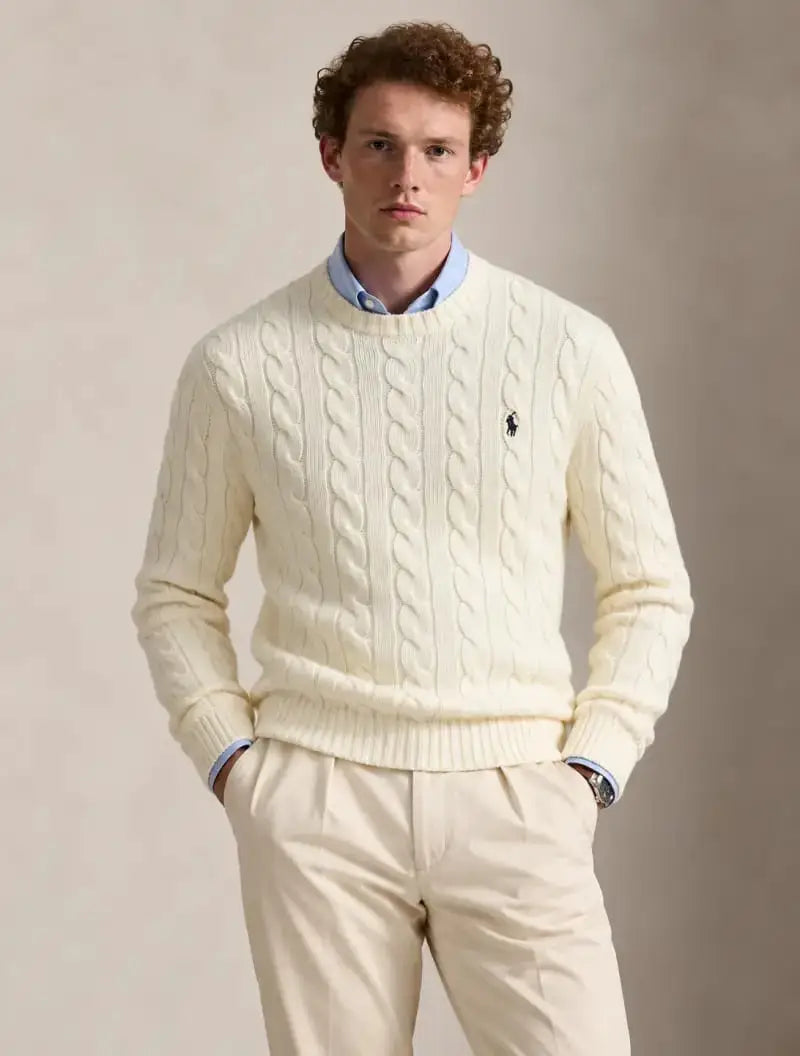 Ralp h  Lauren Creem Imported Knitted Pull Over