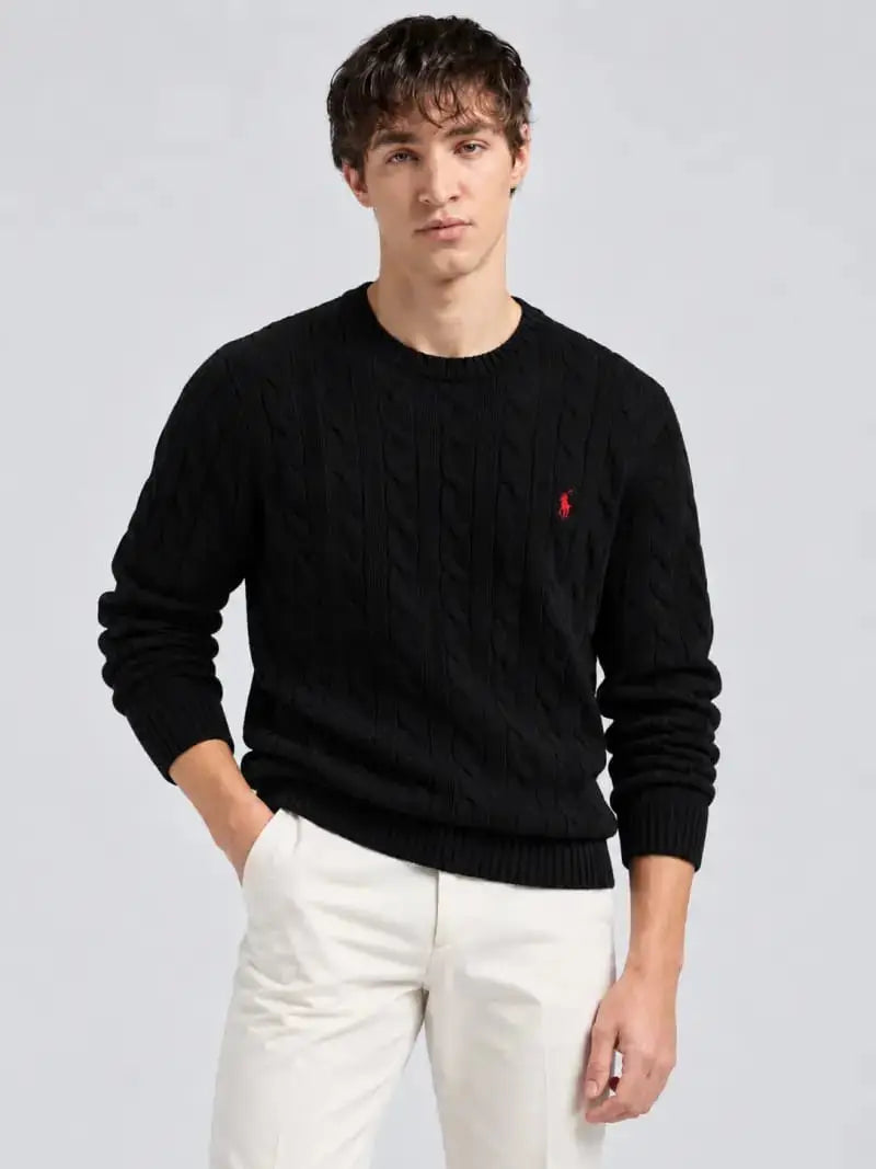 Ralp h  Lauren Balck Imported Knitted Pull Over