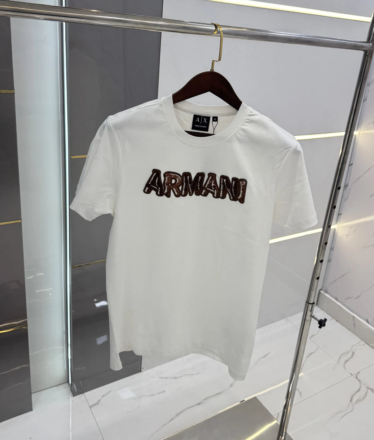 Arman i Exchange White B Logo Work Premium Polo T-shirt