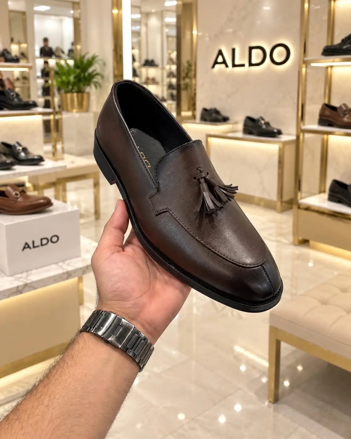 Aldo_Brown Premium Leather Formal Loafers