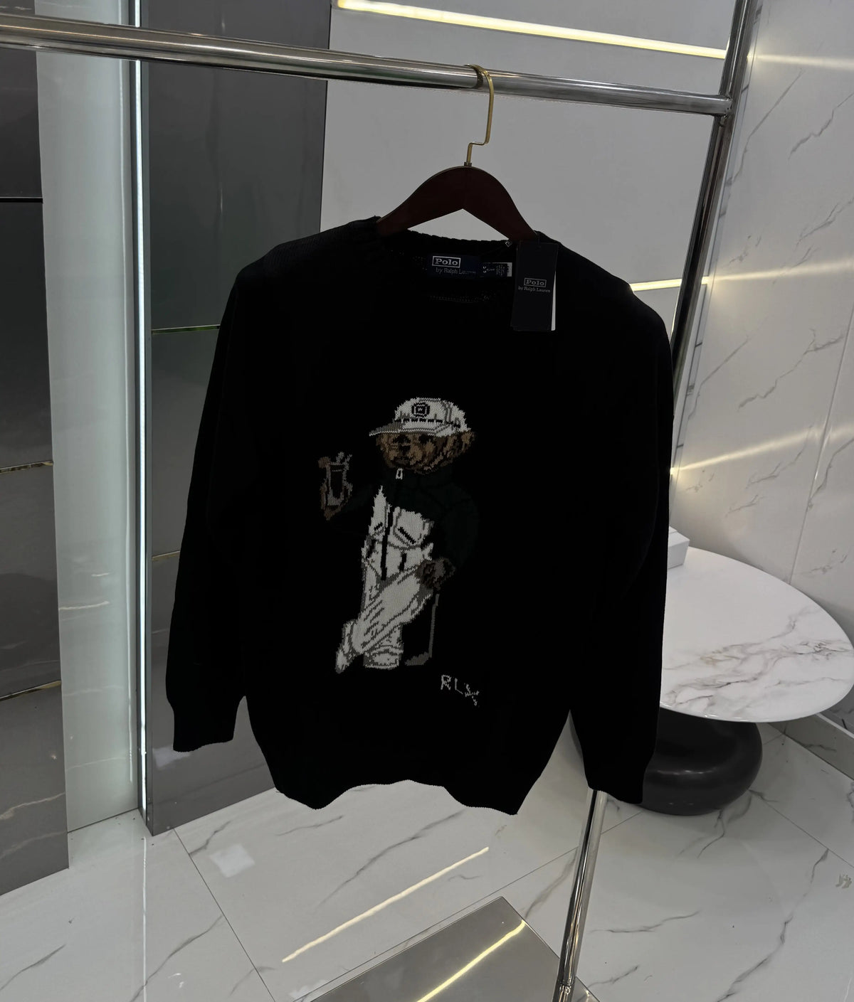 Ralph Laure n Black Golf Teddy Knitted Imported Pull Over