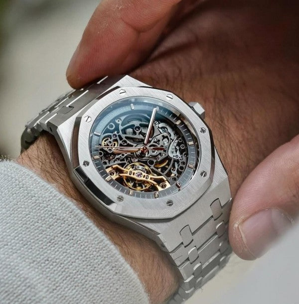 luxury Watch Royal Oak Skeleton Automatic Steel-Grey