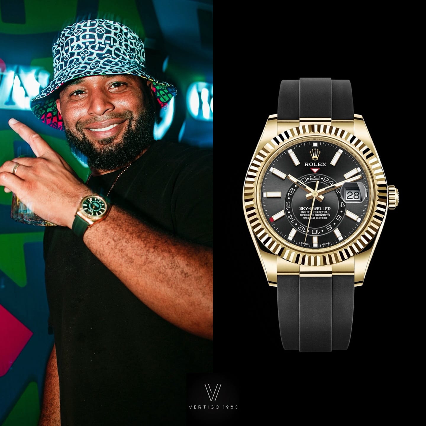 luxury Watch sky dweller gold black