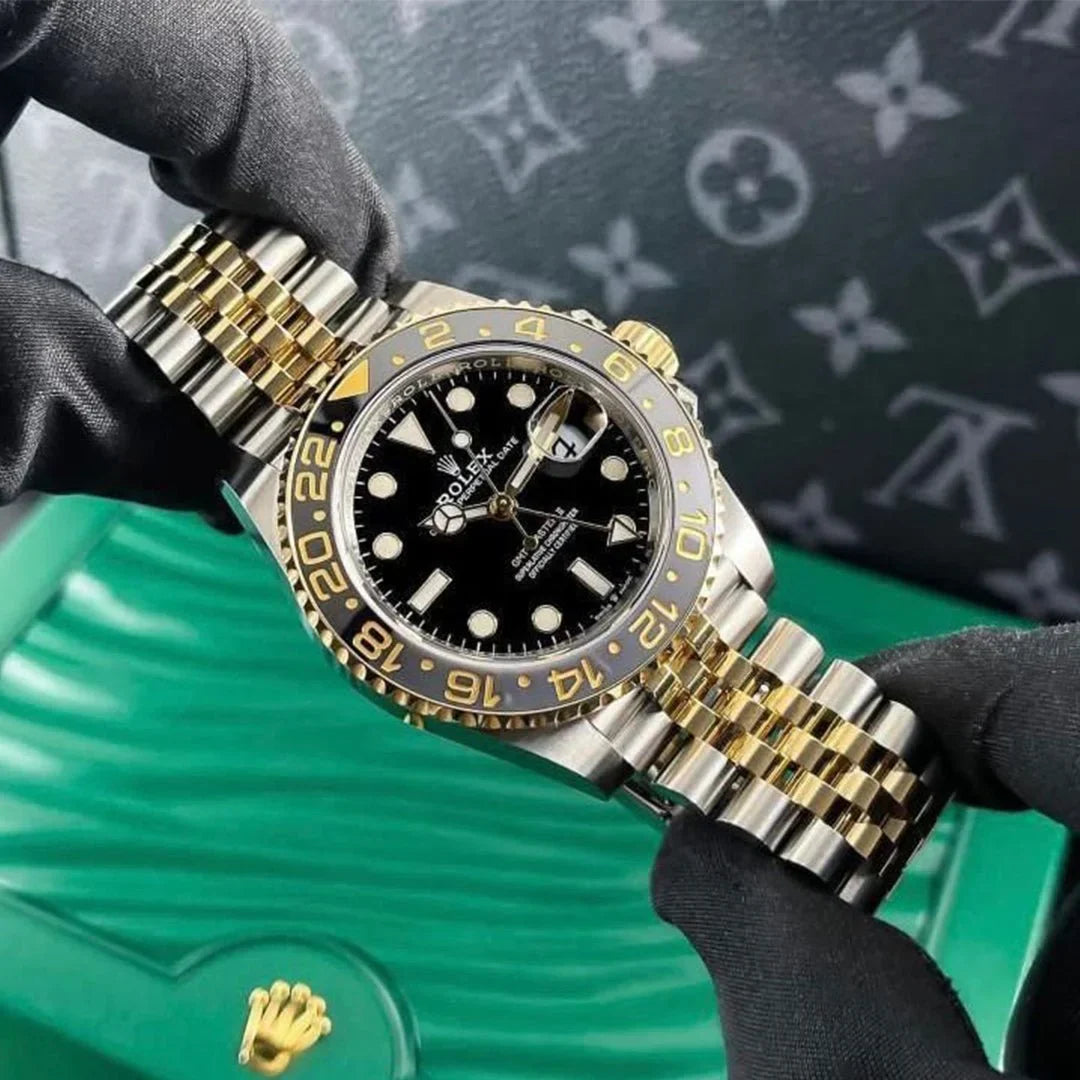 luxury Watch GMT Master Gold Silver