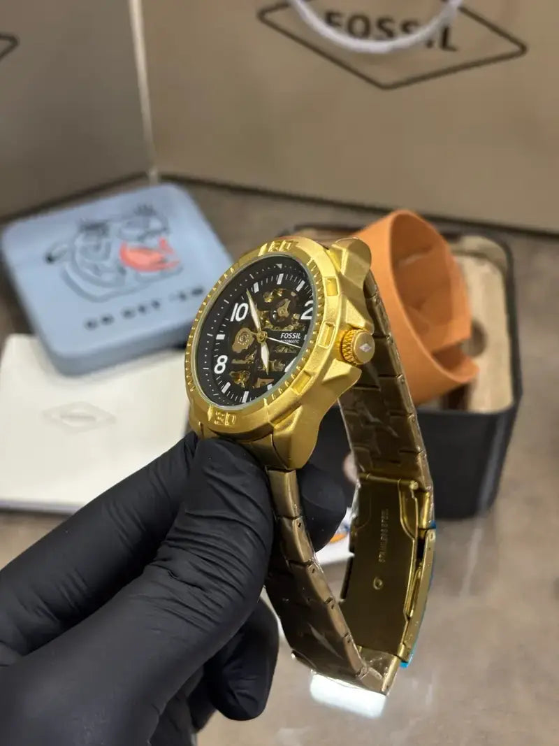 Fos_sil Bronson Automatic Golden-Black Dial