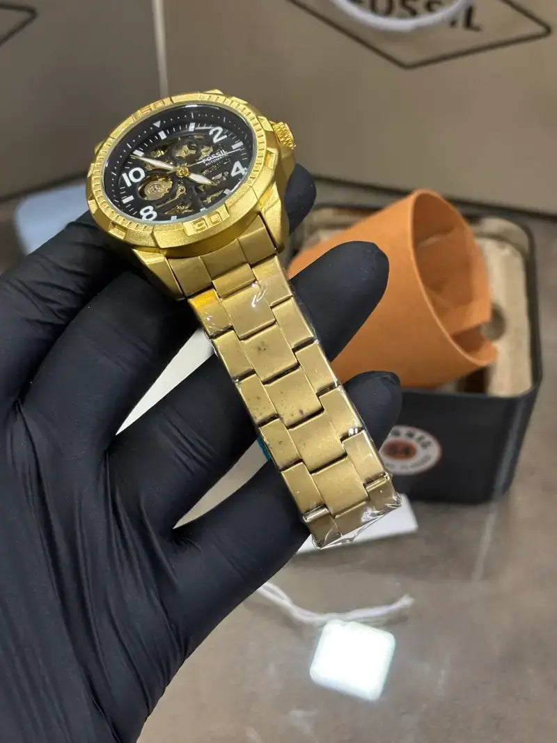 Fos_sil Bronson Automatic Golden-Black Dial