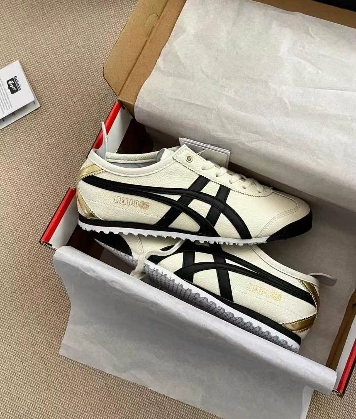 ONITSUK_kA TIGER MEXICO 66 CREAM BLACK GOLD