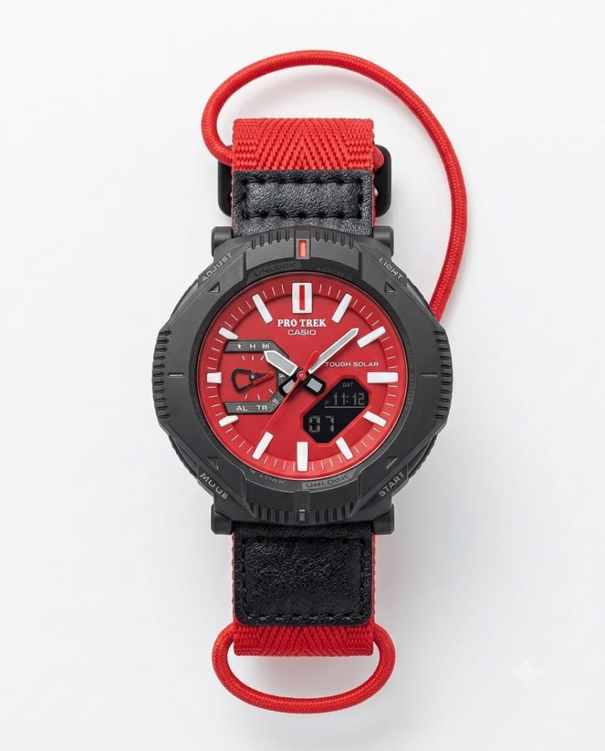 BePrimi's Cas_io Protrek Hiker Line PRJ-B001 Full Red