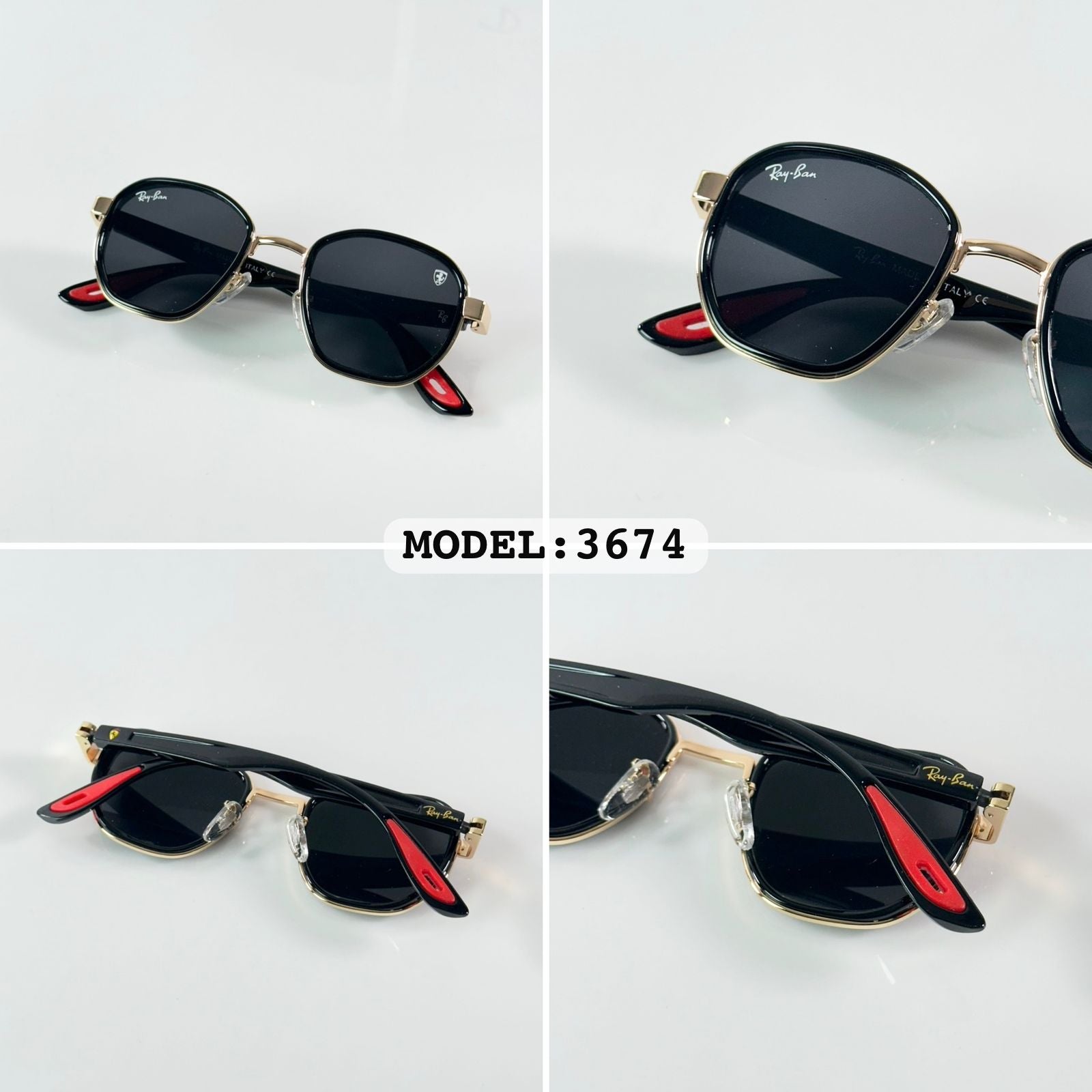 RAYB_AN 3674 GOLD BLACK