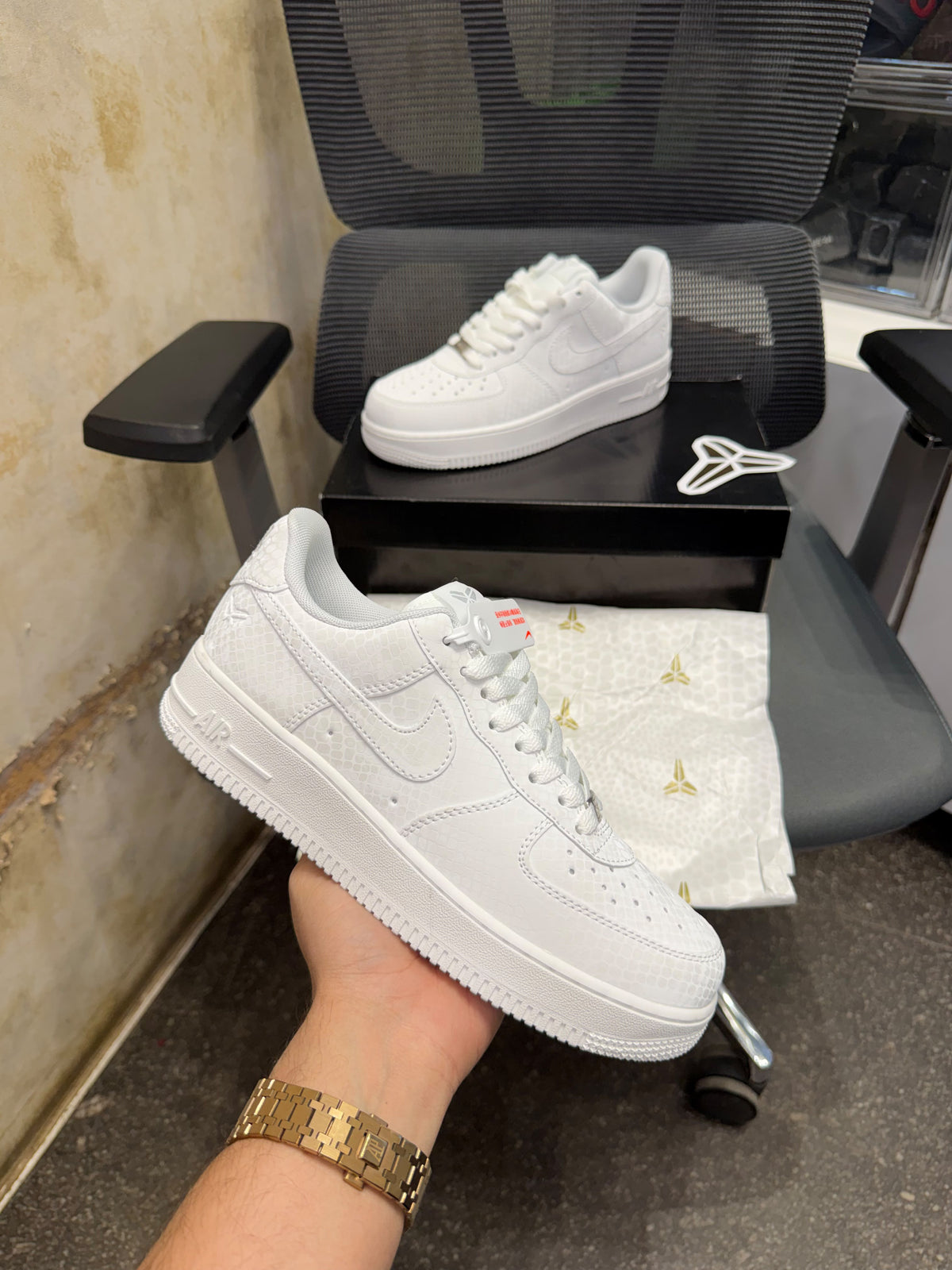 Nikke Airforce 1 x Kobe Bryant white snake skin